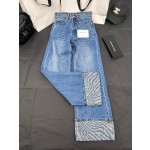 Celine's Early Autumn New Flared Logo Printed Jeans