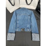 Celine cuffs printed denim jacket jacket jacket