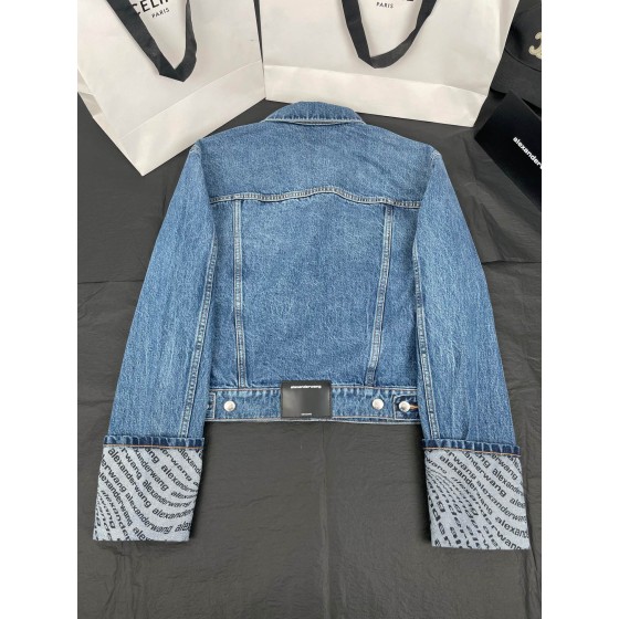 Celine cuffs printed denim jacket jacket jacket