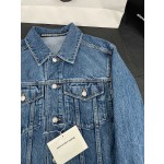 Celine cuffs printed denim jacket jacket jacket