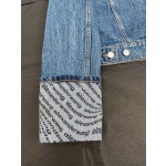 Celine cuffs printed denim jacket jacket jacket