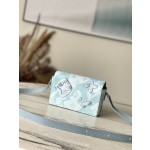 𝐋𝐎𝐔𝐈𝐒𝐕𝐔𝐈𝐓𝐓𝐎𝐍 M22637 Crystal Blue Steamer Mini Handbag