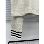 PRADA Letter Embroidered Contrast Rib Cuff Sweater