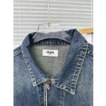 Celine Arc de Triomphe Hot Nail Beaded Denim Coat
