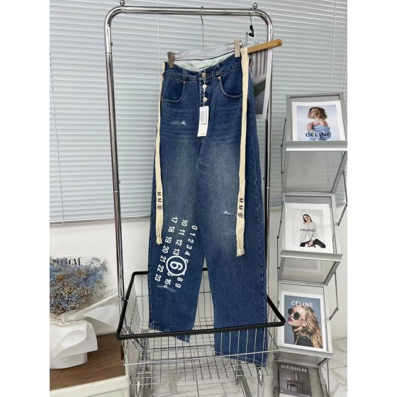 MM6 Magilla Side Ribbon Letter Jeans