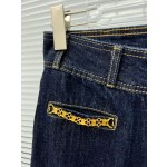 Celine Metal Fine Chain Straight Leg Jeans