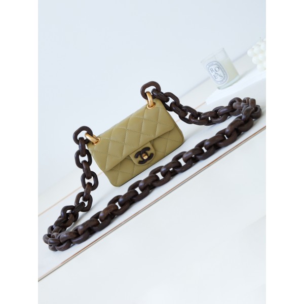 CHANEL Dakar Advanced Handicraft Workshop Peach Wood Limited Edition CF Model AS4165