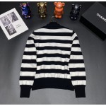 YS Pre Autumn New Black and White Striped Cardigan