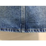 Crook Heart Bow Neck Denim Short Skirt