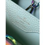 𝐋𝐎𝐔𝐈𝐒𝐕𝐔𝐈𝐓𝐓𝐎𝐍 M22054 Light green colorful gold buckle small Capsines BB handbag