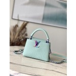 𝐋𝐎𝐔𝐈𝐒𝐕𝐔𝐈𝐓𝐓𝐎𝐍 M22606 Light Green Colorful Gold buckle Mini Capsines BB handbag