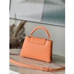 𝐋𝐎𝐔𝐈𝐒𝐕𝐔𝐈𝐓𝐓𝐎𝐍 M22606 Orange Colorful Gold buckle Small Capsines BB handbag