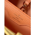 𝐋𝐎𝐔𝐈𝐒𝐕𝐔𝐈𝐓𝐓𝐎𝐍 M22606 Orange Colorful Gold buckle Small Capsines BB handbag