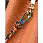 𝐋𝐎𝐔𝐈𝐒𝐕𝐔𝐈𝐓𝐓𝐎𝐍 M22606 Orange Colorful Gold buckle Small Capsines BB handbag