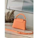 𝐋𝐎𝐔𝐈𝐒𝐕𝐔𝐈𝐓𝐓𝐎𝐍 M22606 Orange Colorful Gold Buckle Mini Capsines BB Handbag
