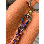 𝐋𝐎𝐔𝐈𝐒𝐕𝐔𝐈𝐓𝐓𝐎𝐍 M22606 Orange Colorful Gold Buckle Mini Capsines BB Handbag