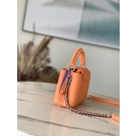 𝐋𝐎𝐔𝐈𝐒𝐕𝐔𝐈𝐓𝐓𝐎𝐍 M22606 Orange Colorful Gold Buckle Mini Capsines BB Handbag