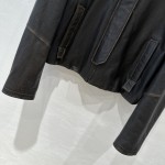JIL SANDER Punk Motorcycle Jacket Leather