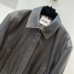 JIL SANDER Punk Motorcycle Jacket Leather