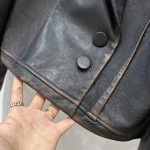 JIL SANDER Vintage Small Suit Leather Coat