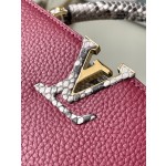 𝐋𝐎𝐔𝐈𝐒𝐕𝐔𝐈𝐓𝐓𝐎𝐍 N82068/M48865 Grape Purple Snake Shoulder This Capuchines BB handbag