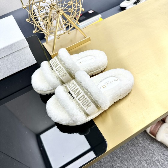 Dior Autumn/Winter New Wool Slippers