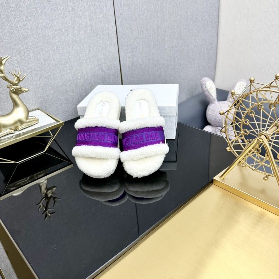 Dior Autumn/Winter New Wool Slippers