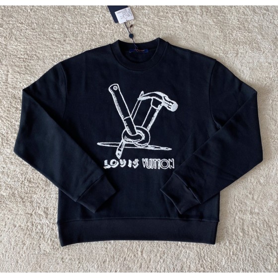 Louis Vuitton Hammer Large Embroidered Round Neck Sweater