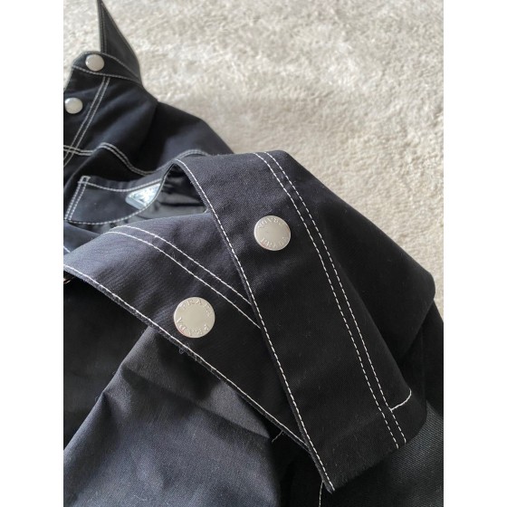 Prada Iron Brand Elastic Cotton Shirt Top Coat