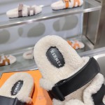 Hermes full leather wool style flat bottomed wool mop