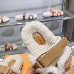 Hermes full leather wool style flat bottomed wool mop