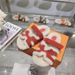 Hermes full leather wool style flat bottomed wool mop