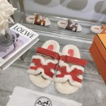 Hermes full leather wool style flat bottomed wool mop