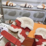 Hermes full leather wool style flat bottomed wool mop