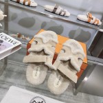 Hermes full leather wool style flat bottomed wool mop