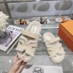 Hermes full leather wool style flat bottomed wool mop