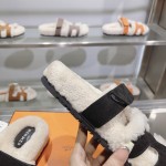 Hermes full leather wool style flat bottomed wool mop