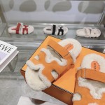 Hermes full leather wool style flat bottomed wool mop