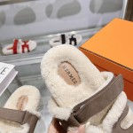 Hermes full leather wool style flat bottomed wool mop