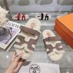 Hermes full leather wool style flat bottomed wool mop