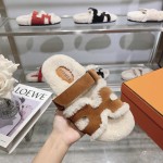 Hermes full leather wool style flat bottomed wool mop