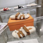 Hermes full leather wool style flat bottomed wool mop