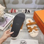 Hermes full leather wool style flat bottomed wool mop