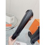 Hermes series cowhide knight boots