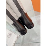 Hermes series cowhide knight boots