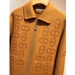 Hermes cashmere coat in black, white, and coffee (consult customer service to confirm the size before placing a custom order)