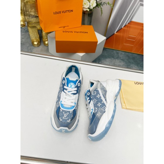 Louis Vuitton Run 55 sneaker with patchwork mesh fabric