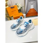 Louis Vuitton Run 55 sneaker with patchwork mesh fabric