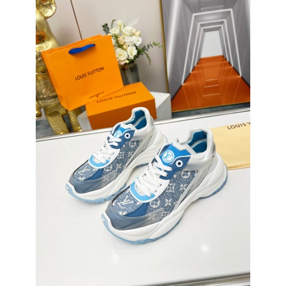 Louis Vuitton Run 55 sneaker with patchwork mesh fabric