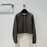 The M temperament short casual jacket leather jacket